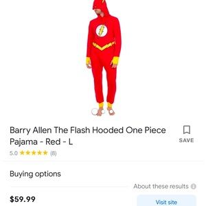 NWT: Flash adult Halloween costume unisex